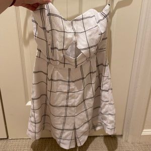 Strapless romper with cut out